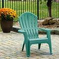 thumbnail image 3 of Real Comfort Outdoor Resin Stackable Adirondack Chair, Teal, 3 of 7