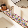 thumbnail image 2 of Yayeee Faucet Mat for Kitchen Sink 14.7" Diatomite Long Splash Guard Pad, Colorful Abstract Flowers, 2 Pack, 2 of 7