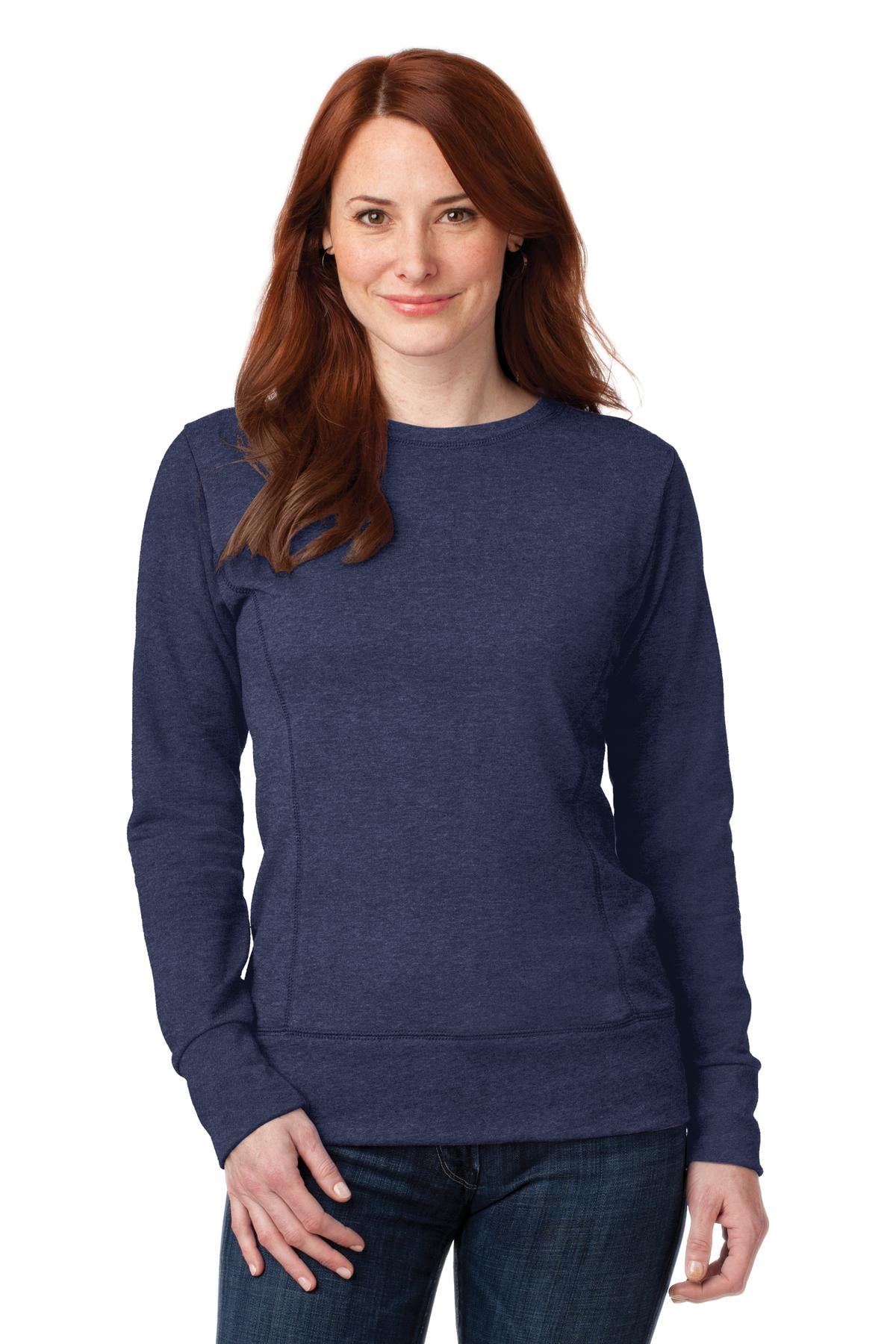 Anvil Women's Three Needle Top Stitch Mid Scoop Sweatshirt - Walmart.com