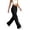 Black, variant on Vivianyo HD Women's Solid Wide Leg Elastic Drawstring Knit Jogger Pants, Womens Casual Loungewear Trousers with Oversized Patch Pocket for Workout, Women's Gray, Sizes S-3XL