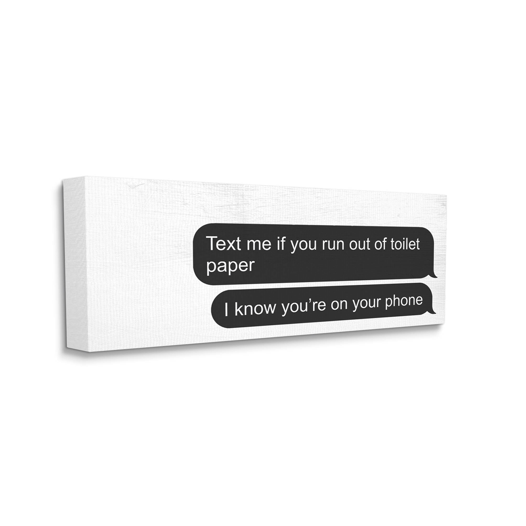 Stupell Industries Rustic Bathroom Humor Graphic Art Gallery Wrapped Canvas Print Wall Art, Design by Daphne Polselli