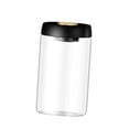 thumbnail image 1 of Recipientes herméticos para almacenar alimentos con tapas, recipientes para café al vacío sellados al vacío Negro 1200ml, 1 of 9