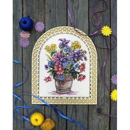 UPC: 4627167301106 | Cross-stitch Kit Bouquet of Inspiration SM-501 Needlework MP Studia Multi-color Flowers
