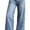 Blue, variant on NICELF Baggy Jeans Woman Mid Waist Wide Leg Loose Fit Comfortable Vintage Denim Pants Stretch Boyfriend Jeans for Women Trendy Streetwear, Light Blue