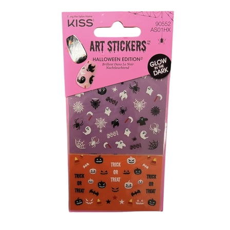KISS Art Stickers, Halloween Edition 90552, Glow in the Dark Nail Art