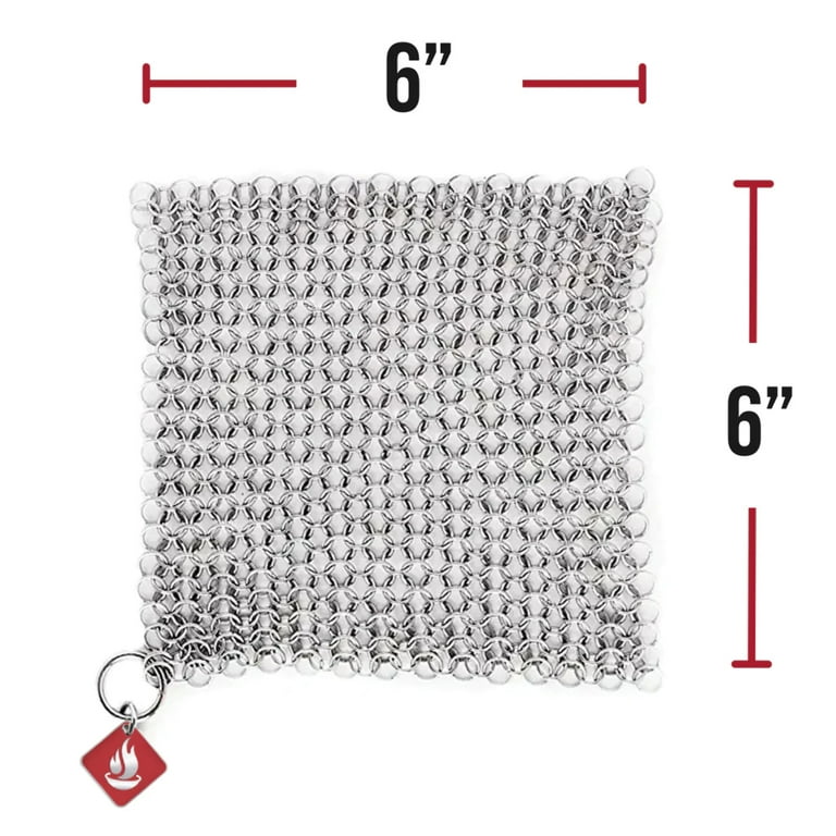 advantages of using a cast iron chainmail scrubber