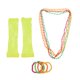 thumbnail image 3 of 9pcs / Set Womens 70s 80s Cosplay Party Collar Pulsera Guantes largos Set - Amarillo Sunnimix Disfraz de fiesta Rave de los años ochenta, 3 of 8