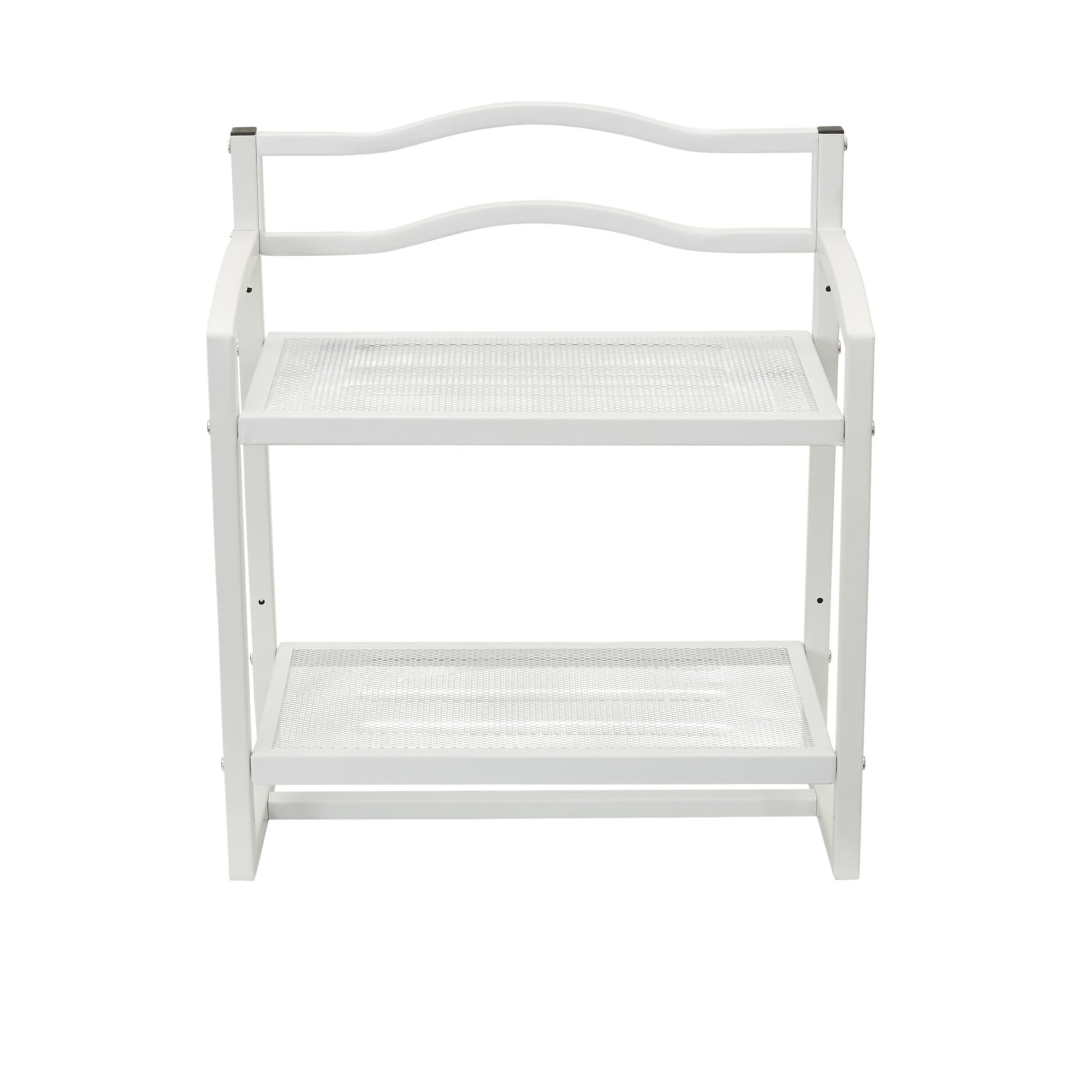 Household Essentials 2-Tier Metal Wall Mount Bathroom Storage Rack, White