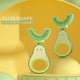 thumbnail image 3 of Cepillo de dientes en forma de U para niños, cepillo de dientes Manual de silicona con forma de aguacate para limpieza bucal, cepillo de dientes en forma de U, 3 of 4