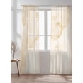 thumbnail image 2 of Sheer Curtains 84 Inches Long 2 Panels Set for Living Room, Marble Beige Semi Sheer Curtains for Windows, Modern Abstract Ink Painting Luxury Voile Window Treatments Rod Pocket Curtain, 2 of 7