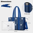 thumbnail image 5 of Teacher Tote Bag,Paw Print Teacher Utility Tote Bag,Large Work Tote Bags for Women with Multiple Pockets,Top Zipper Closure,13.8x10.6x6.7 Inch, 5 of 5