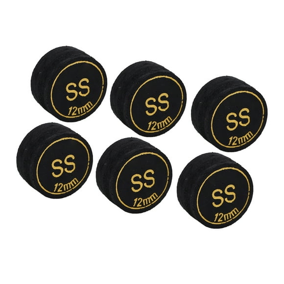 6 Pcs Embouts de Queue de Billard 12mm, Embouts de Queues de Billard de Remplacement pour Maison Club