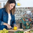 thumbnail image 2 of Biwat Lunch Bags for Women, Insulated boite a Lunch Femme Lunch Box with Top Handle and Side Mesh Pockets for Work,School,Picnic,Blue Forest, 2 of 4