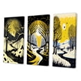 thumbnail image 3 of Designart "Winter Trees and Snowy Mountain River I" Landscape Forest Wall Art Set Of 3 - Forest Yellow Gallery Set For Office Decor, 3 of 6