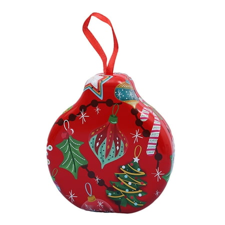 

Geruite Christmas Bell Storage Box Cute Colorful Tinplate Storage Box Christmas Tree Pendant Gift Case Bell Holder Christmas Decoration