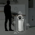 thumbnail image 7 of iTouchless SoftStep Semi-Round Stainless Steel Step Trash Can with Hinged Lid 7.93 Gallon (IP08DSS), 7 of 7