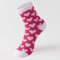 thumbnail image 2 of Likimi Fuzzy Fleece Socks For Men And Women Hearts Print Winter Warm Soft Casual Socks Size One Size, 2 of 4