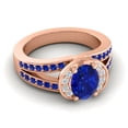 thumbnail image 3 of 2.35 Ct Oval Cut Blue Sapphire Gemstone Latest Bridal Ring for Women Solid 14K Rose Gold Size 6.5 by Diamond-Capitals, 3 of 8