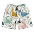 thumbnail image 4 of Bixox Men's Cute Dinosaurs printing Casual Classic Fit Short Summer Beach Shorts, 4 of 6