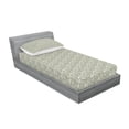 thumbnail image 3 of Ambesonne Tropical Fitted Sheet & Pillow Sham Set, Palm Leaves Digital Art, Full, Sage Green and White, 3 of 3