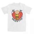 thumbnail image 5 of Camiseta de algodón con cuello redondo para hombre y mujer, diseño de Charlie Brown, Snoopy y corazón de San Valentín, de Peanuts, manga corta, idea de regalo, 5 of 5