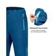 thumbnail image 5 of Little Donkey Andy Womens Waterproof Lightweight Rain Pants Windproof Overpants Hiking Fishing Outdoor Blue XL, 5 of 8