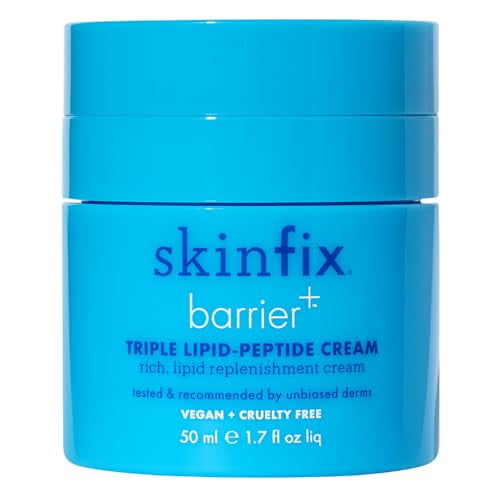 Skinfix Barrier+ Triple Lipid-Peptide Cream: Enriched with Lipids, Peptides, Hyaluronic Acid, and Shea Butter for Brightening, Firming, and Plumping, 1.7 oz