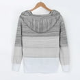 thumbnail image 5 of Womens Casual Long Sleeve Crew Neck Pullover Striped Color Block Loose Knitted Patchwork Sweater Jumper Tops, 5 of 5