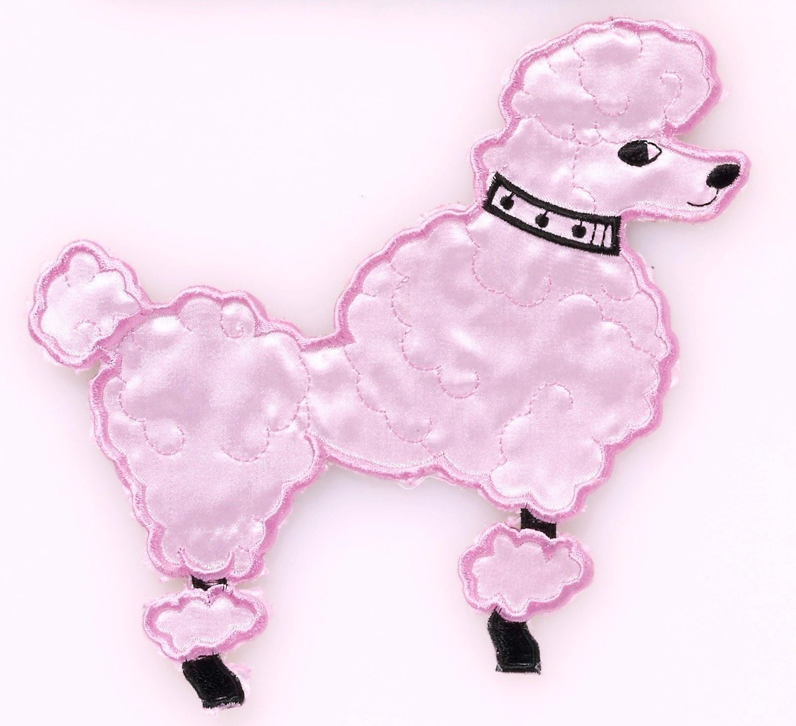 Iron On Pink Poodle Applique Patch Sewing Clothing Skirt Accessories 50
