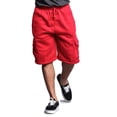 thumbnail image 5 of G-Style USA Men's Solid Fleece Cargo Shorts DFP1 - RED - X-Large, 5 of 5