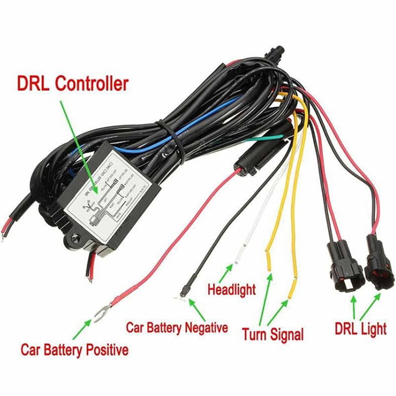 Auto CAR LED DAYTIME RUNNING LIGHT RELAY HARNESS DRL CONTROL DIMMER ON/OFF 12V
