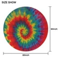 thumbnail image 6 of Colorful Tie Dye Pattern Round Tablecloth 60"x60",Wrinkle Wipeable Table Cloth for Kitchen Dining Room Picnic Patio Party, 6 of 6