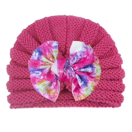 

MPWEGNP Bowknot Girls Colorful Elastics Hat Boys Turban Baby Cap Baby Care Baby Boy Hats Personalized Baby Monkey Hat