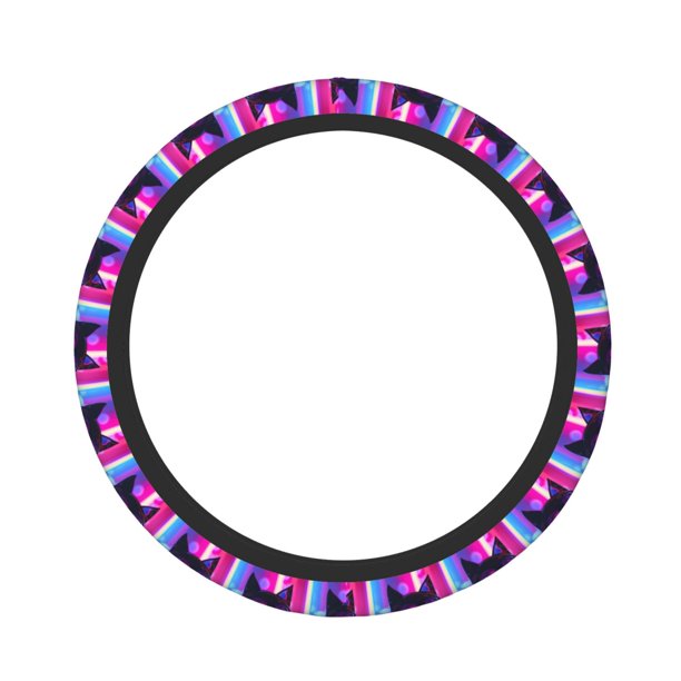Balery Neon Toy Cat Reflections Fundas elásticas antideslizantes para volante, funda protectora universal para hombre y mujer, 15 pulgadas, accesorios para coche.