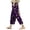 C-Dark Purple449, variant on Women Linen Capri Pants Leopard Printed Summer Lightweight Loose Fit Casual Drawstring Beach Pants Soft Trousers