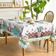 thumbnail image 3 of Easter Tablecloth 60×84 Inch, Truck Gnome Easter Eggs Washable Table Cover for Party Picnic Dinner Decor, 3 of 6