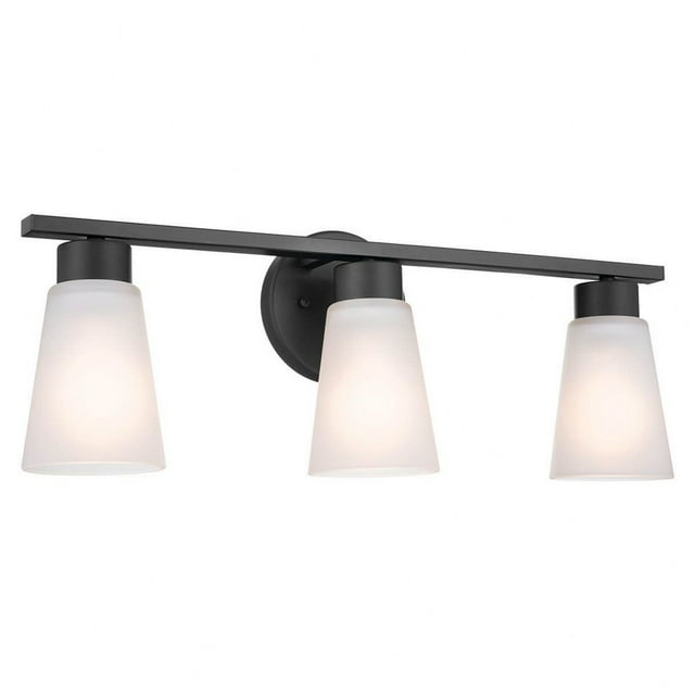 55121BK-Kichler Lighting-Stamos - 3 Light Bath Vanity In Soft Modern Style-8 Inches Tall-Black Finish