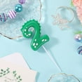 thumbnail image 3 of Green dinosaur birthday candles (number 2 candles), dinosaur number candles, suitable for dinosaur theme birthday number candles, party decorations, 3 of 7
