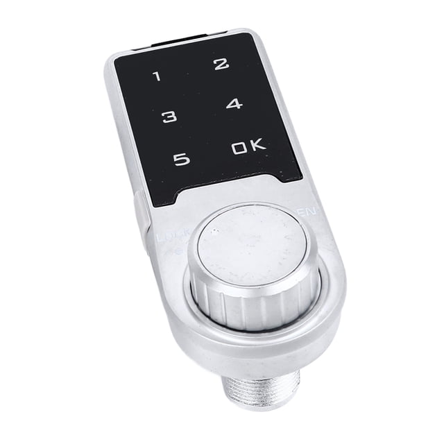 Armario de seguridad codificado cerradura de gabinete con teclado de contraseña Digital táctil multifuncional 30mm plateado para oficina