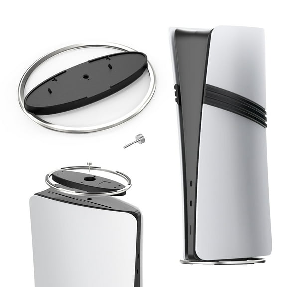 Vertical Stand with Screw Non-Slip Base for PlayStation PS5, PS5 Slim, PS5 Pro Consoles, Black