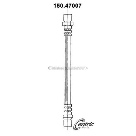 Centric Parts Brake Hydraulic Hose P/N:150.47007 Fits select: 1985-1987 SUBARU GL 4WD, 1991-1994 SUBARU LOYALE