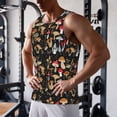 thumbnail image 5 of KLL Various Mushrooms Print Men's Muscle Gym Workout Stringer Tank Tops Bodybuilding Fitness T-Shirts Tank Tops Men-X-Large, 5 of 7