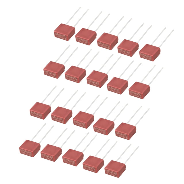 Unique Bargains 20 Pcs Micro Fusible Carré Miniature à Coup Lent T6.3A 6.3A 250V Rouge