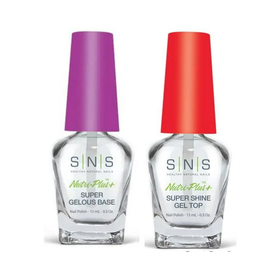 SNS Dip Liquid Nutri-Plus 2 pcs - Gelous Base and Super Shine Gel Top ( 0.5 oz each )