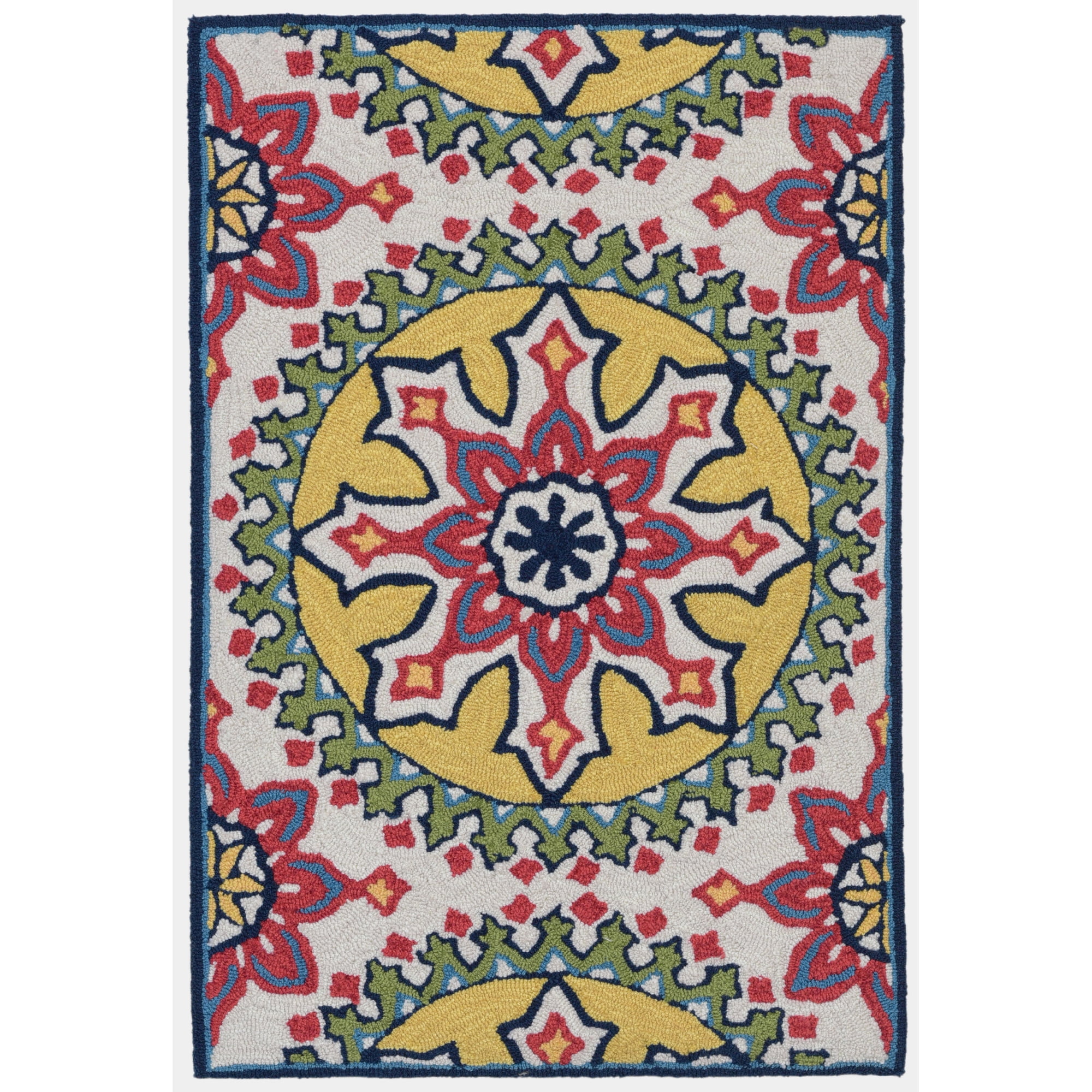 Liora Manne Capri Moroccan Medallion Indoor/Outdoor Rug Multi 20"X30"