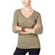 thumbnail image 1 of Camiseta básica de manga larga para mujer de INC, verde, grande, 1 of 1