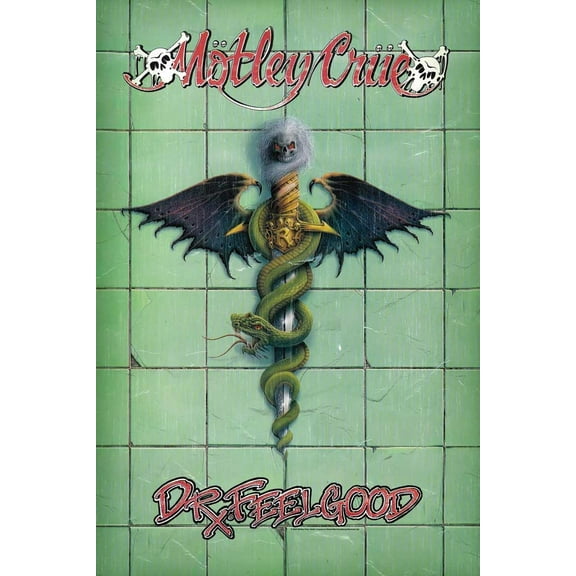 BUY ART FOR LESS Officially Licensed Motley Crue Dr Feelgood 24 x 36 Inch Music Art Poster - Decorative Print - Poster Paper - Ready to Frame