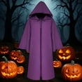 thumbnail image 2 of oqasdz Halloween Girls Coats Children Kids Boys Solid Color Hooded Cape Party Dance Performance Cloak Fashion Top Coat Outwear Size 10 Y-11 Y, 2 of 5