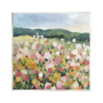 Stupell Industries Meadow Landscape Painting Abstract Painting Unframed Art Print Wall Art, 12 x 12