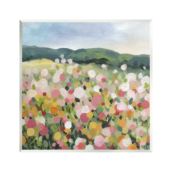 Stupell Industries Meadow Landscape Painting Abstract Painting Unframed Art Print Wall Art, 12 x 12